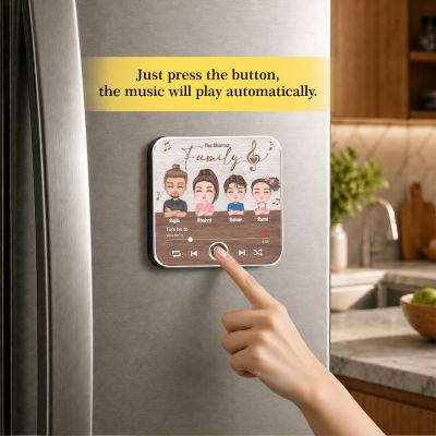 Personalized Family Cartoon Musical Fridge Magnet